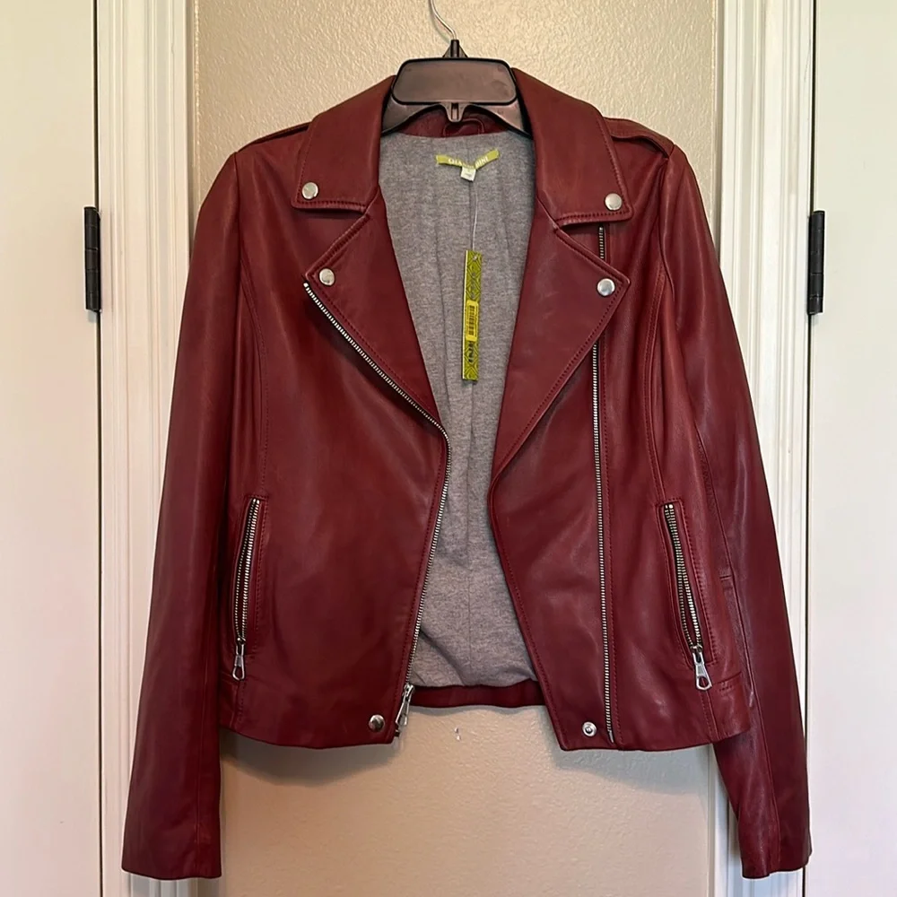 NWT Gianni Bini red leather jacket - Picture 2 of 12